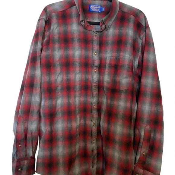 Pendleton Red Plaid Men's Shirt XL long - Picture 1 of 3